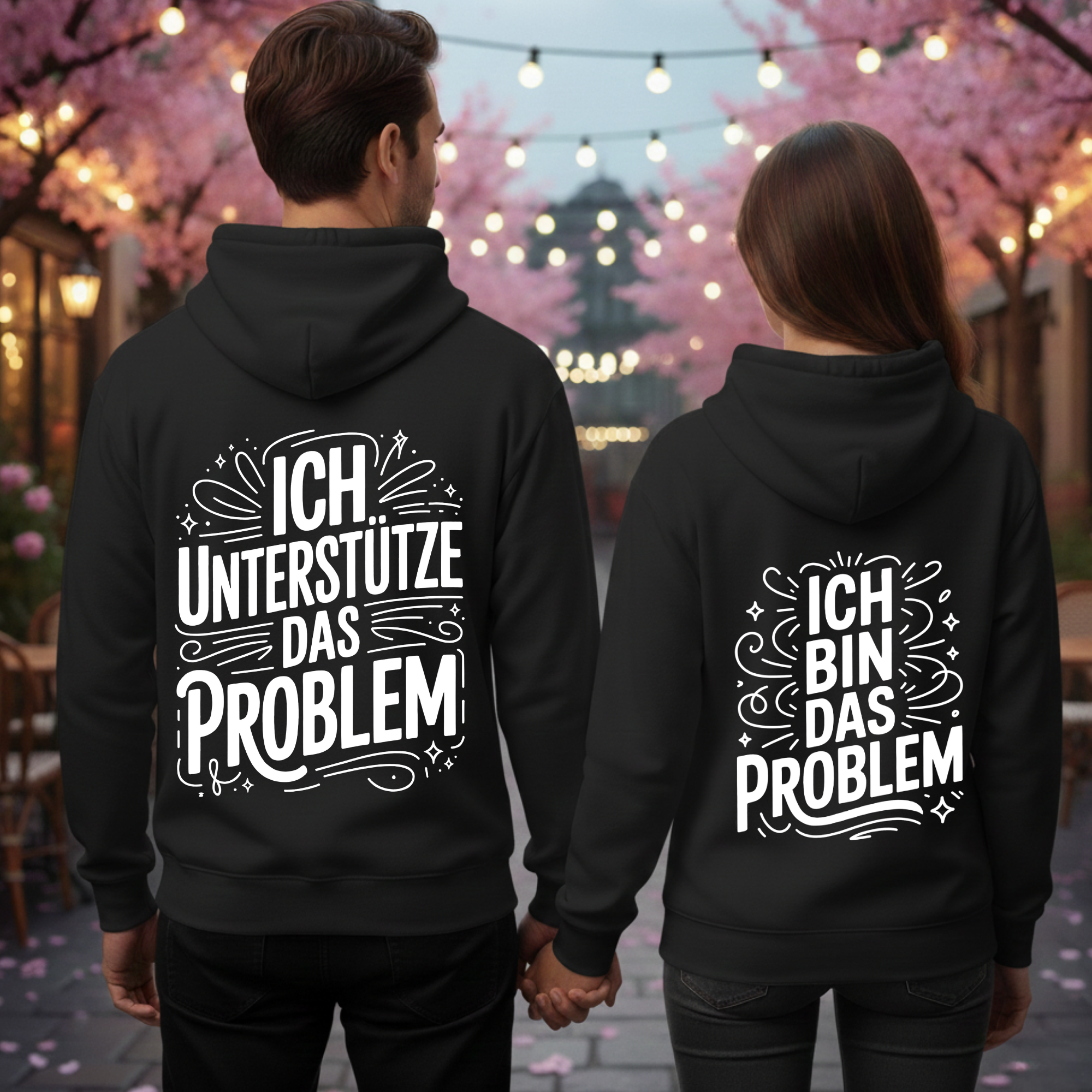 Ich unterstütze das Problem - Premium Hoodie Bundle für Paare