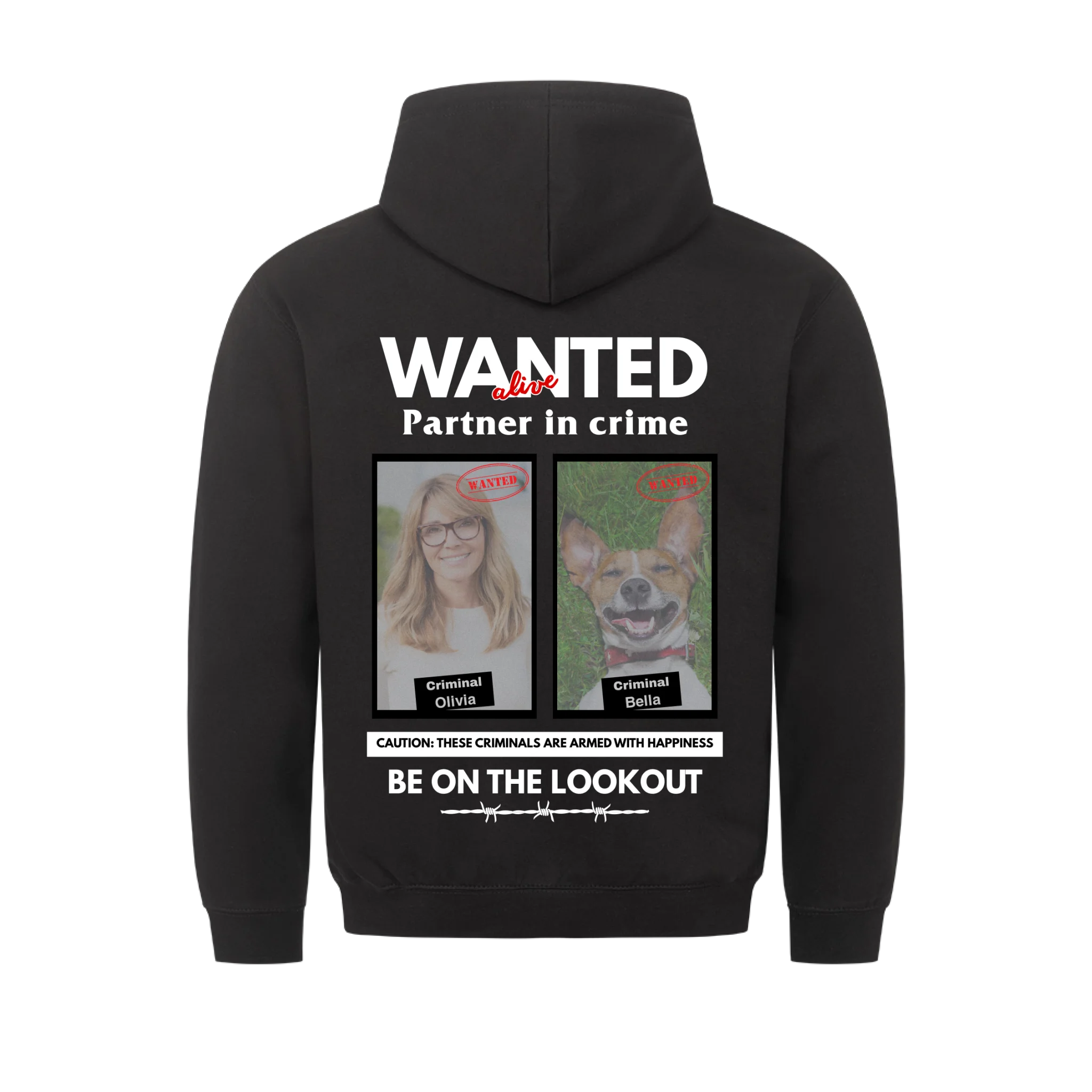 Wanted - Hoodie personalisierbar