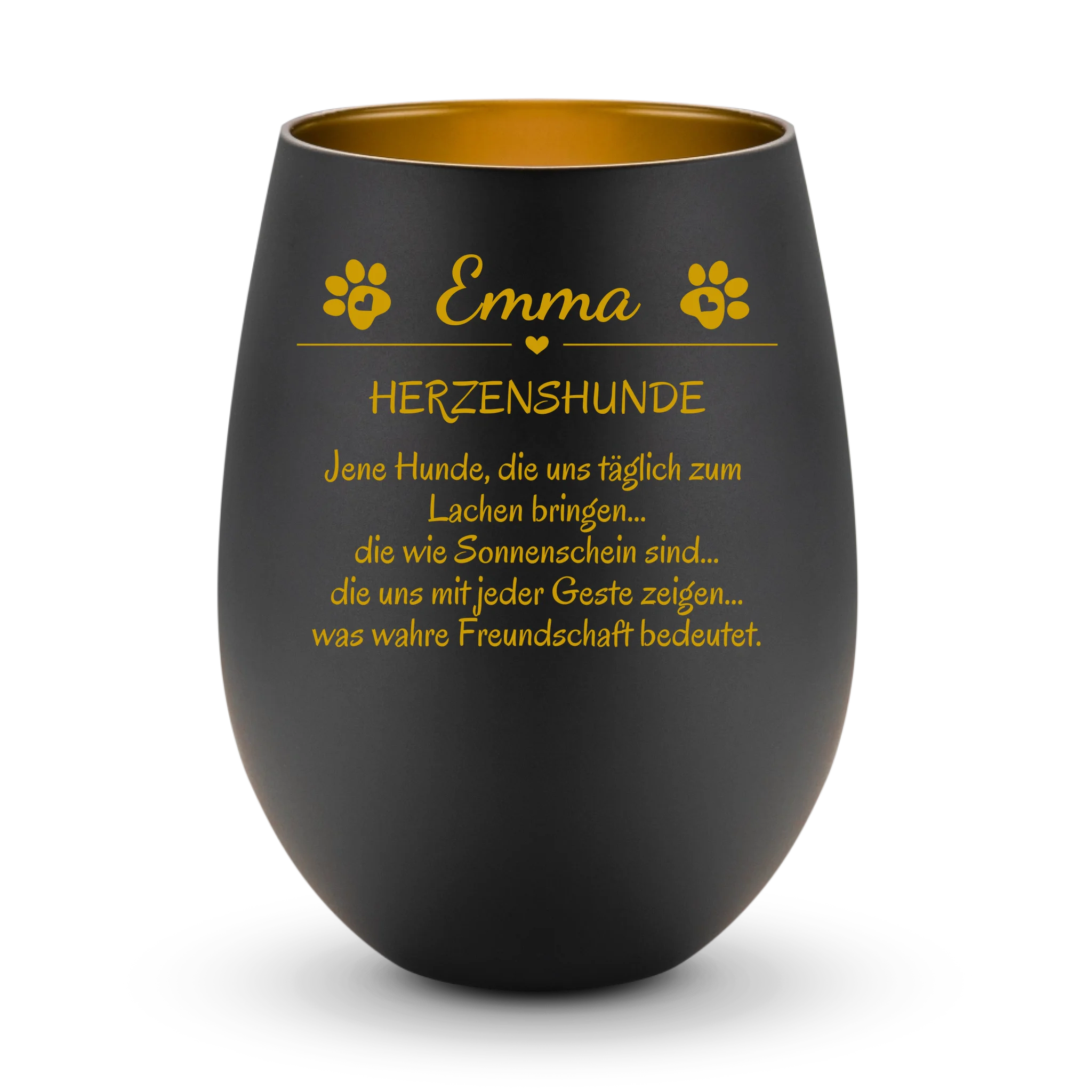 Herzenshunde - Windlicht personalisierbar