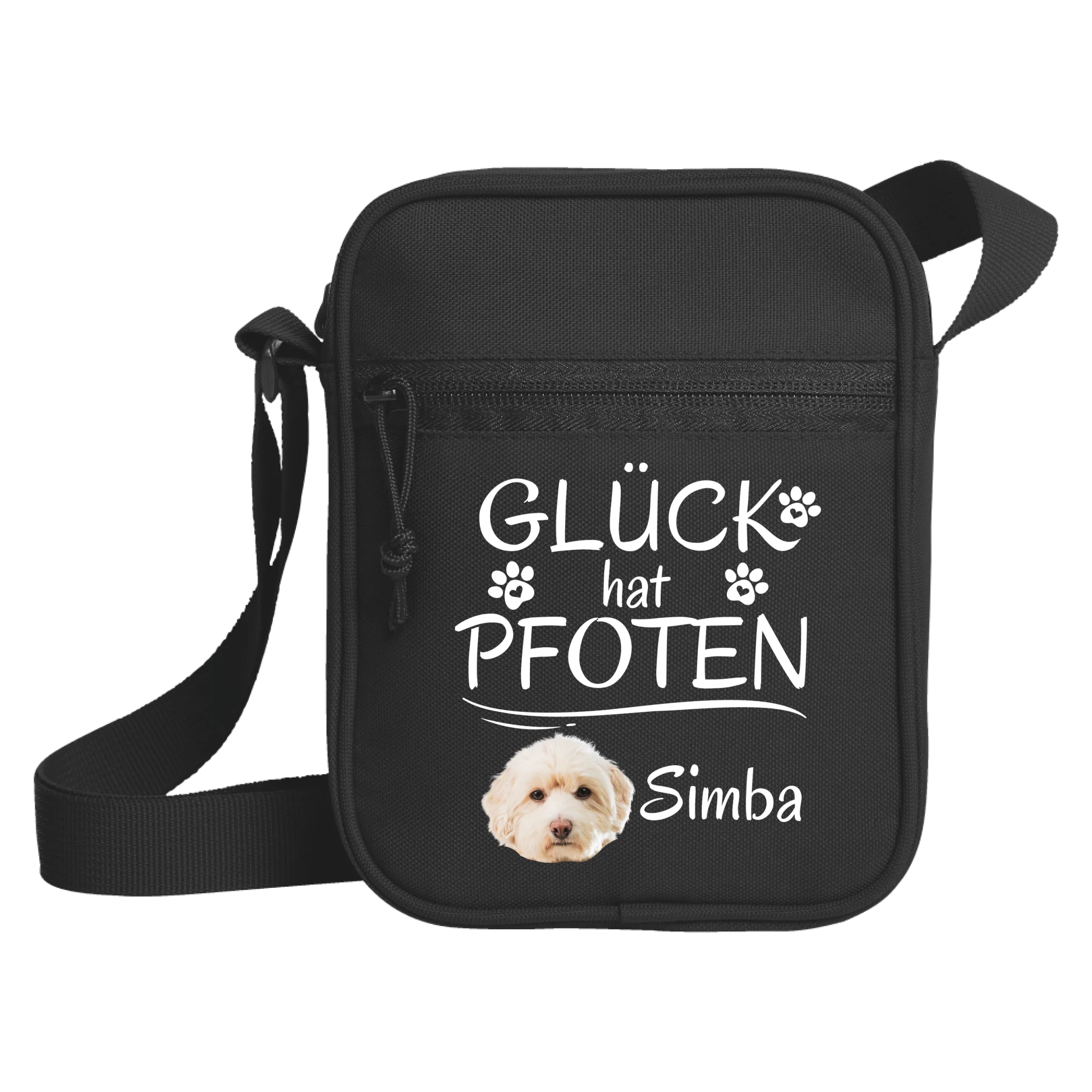 Glück hat Pfoten - Gassi Tasche personalisierbar