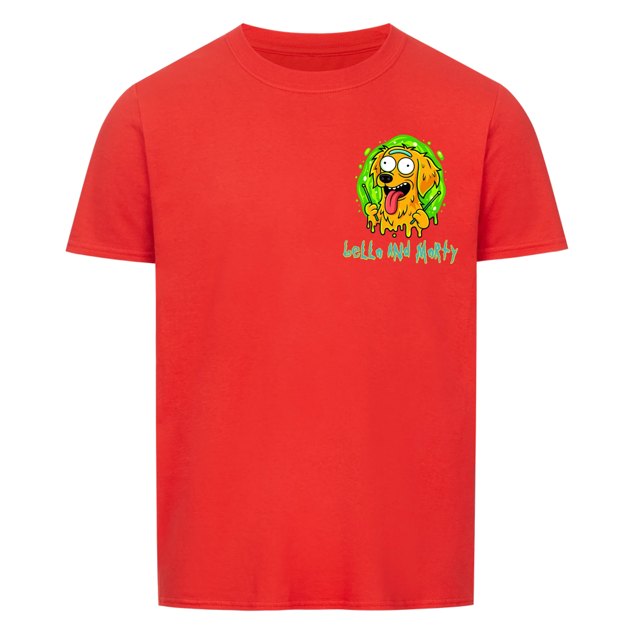 Hund im "Rick & Morty" Stil - Shirt personalisierbar