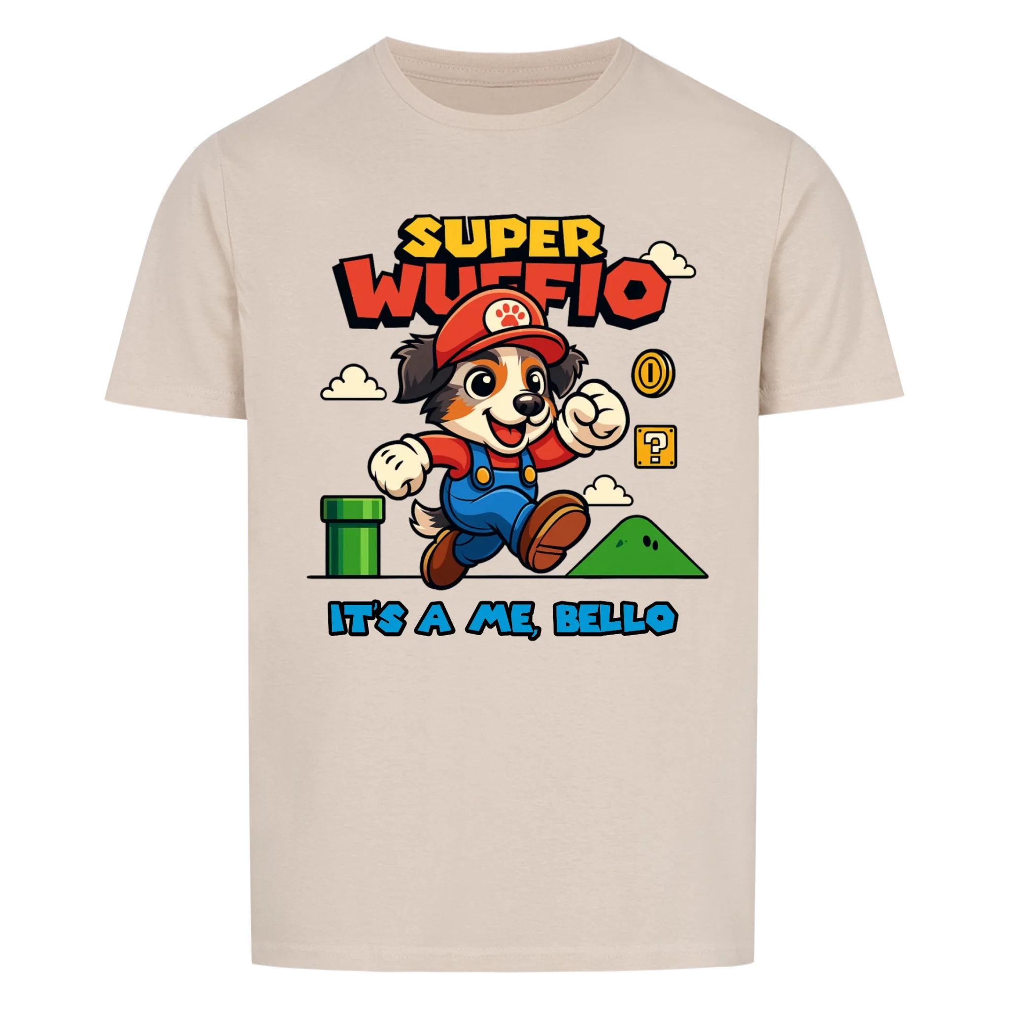 Super Wuffio (customizable) - dog as Super Mario