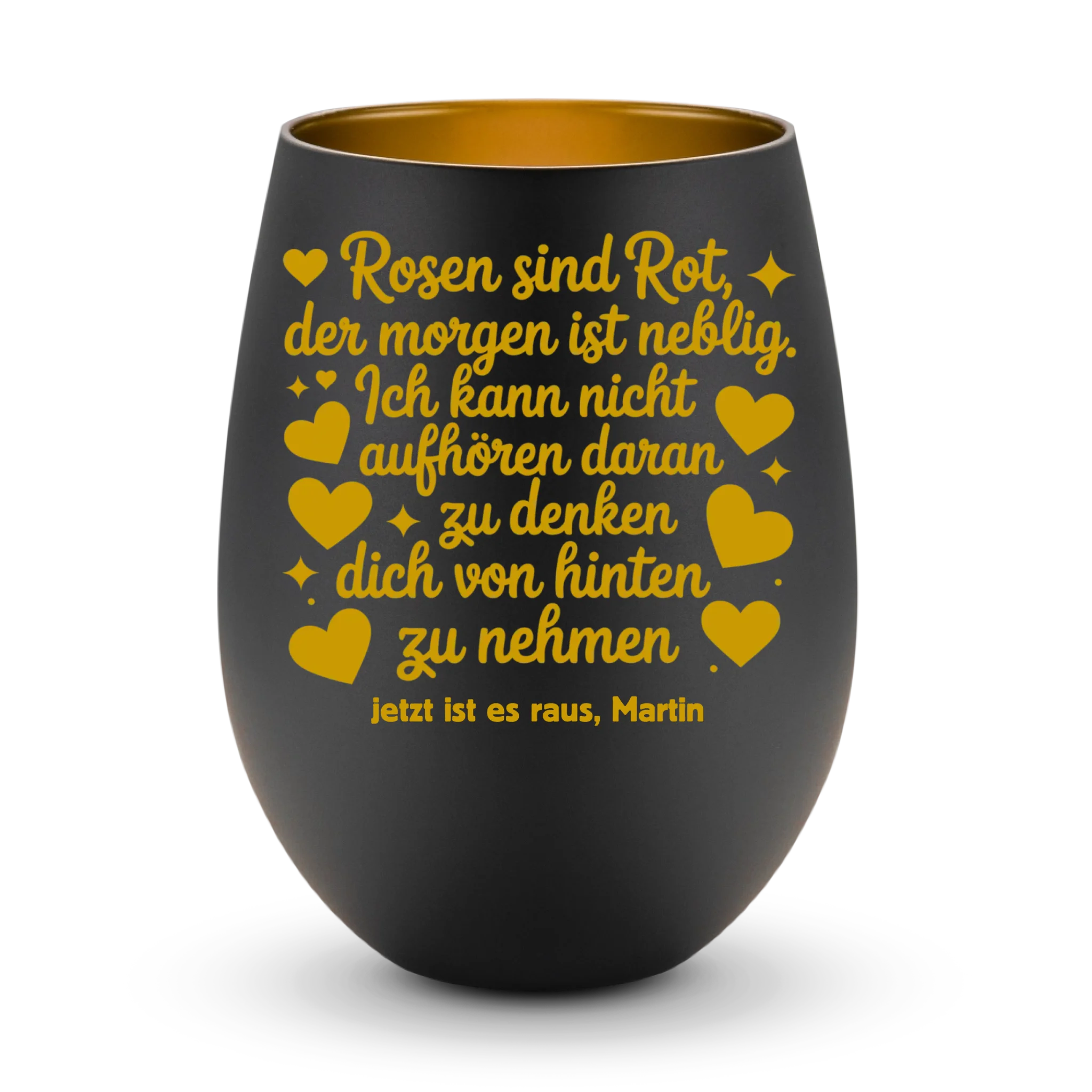 Rosen sind Rot - Windlicht (personalisierbar für sie)