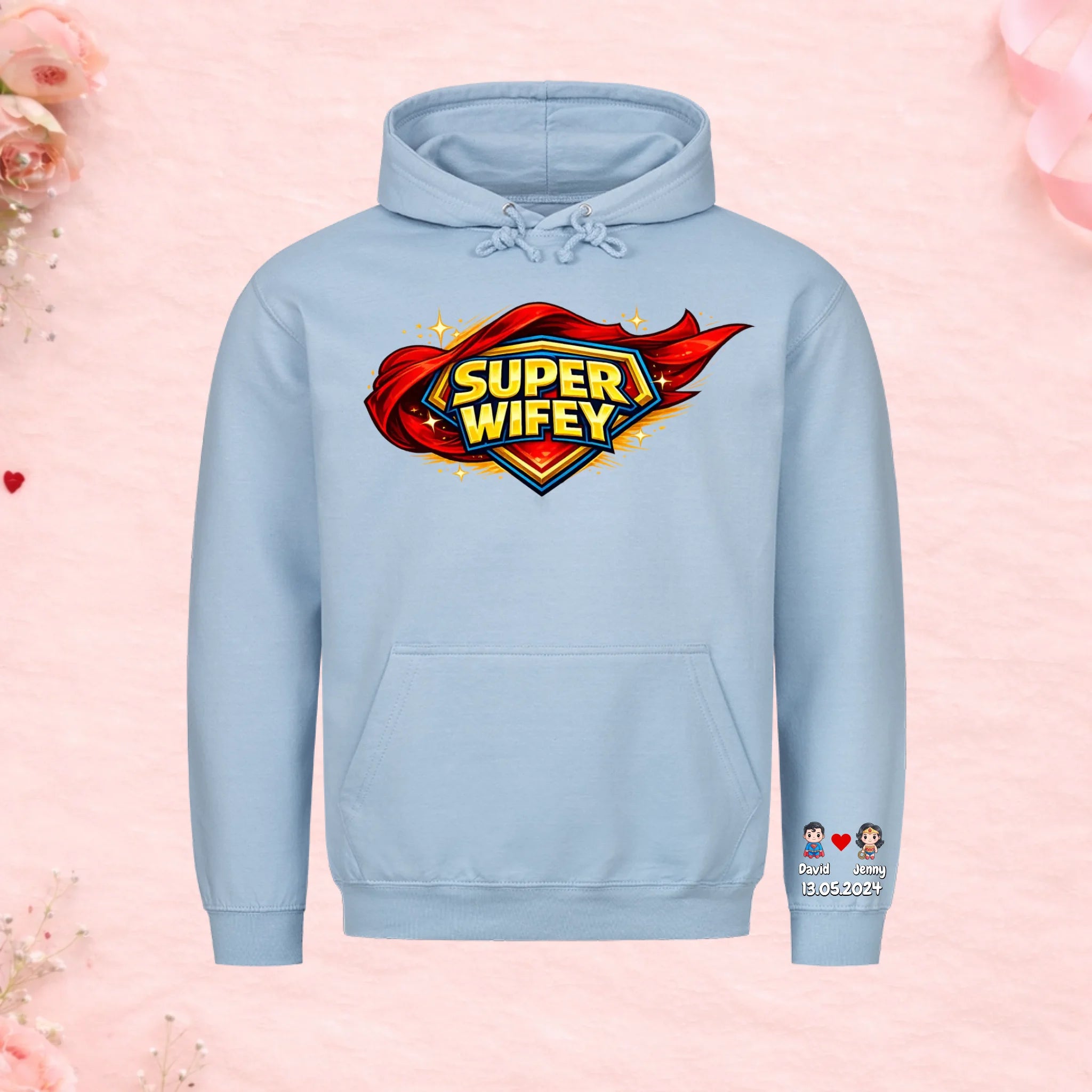 Super Wifey - Premium Hoodie (personalisierbar)