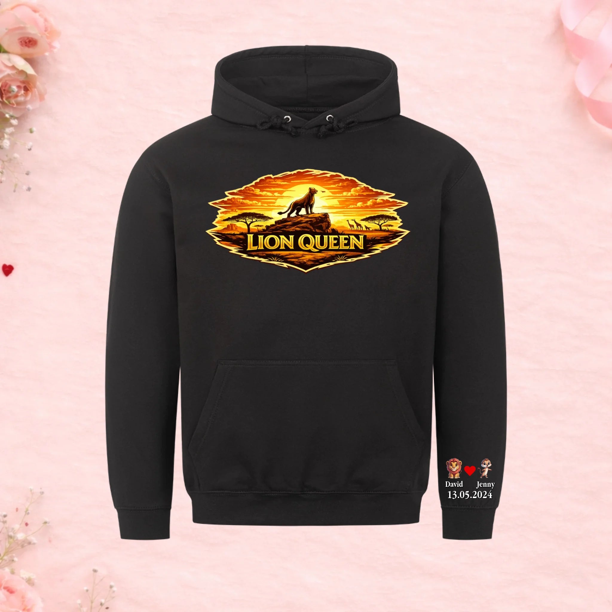 Lion Queen - Premium Hoodie (personalisierbar)