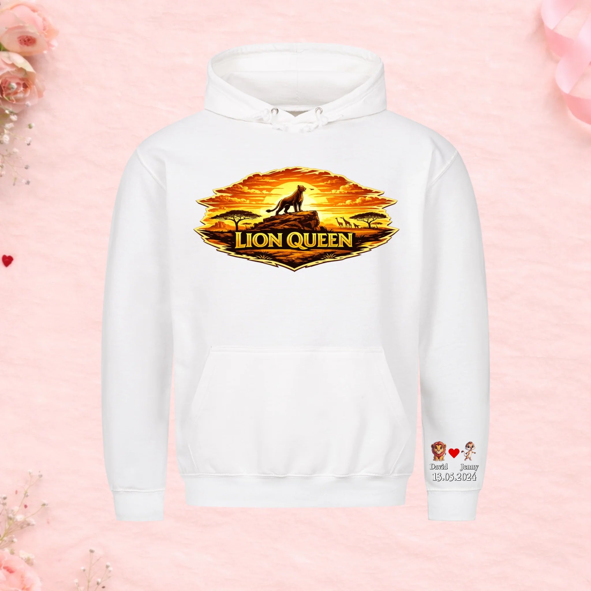 Lion Queen - Premium Hoodie (personalisierbar)