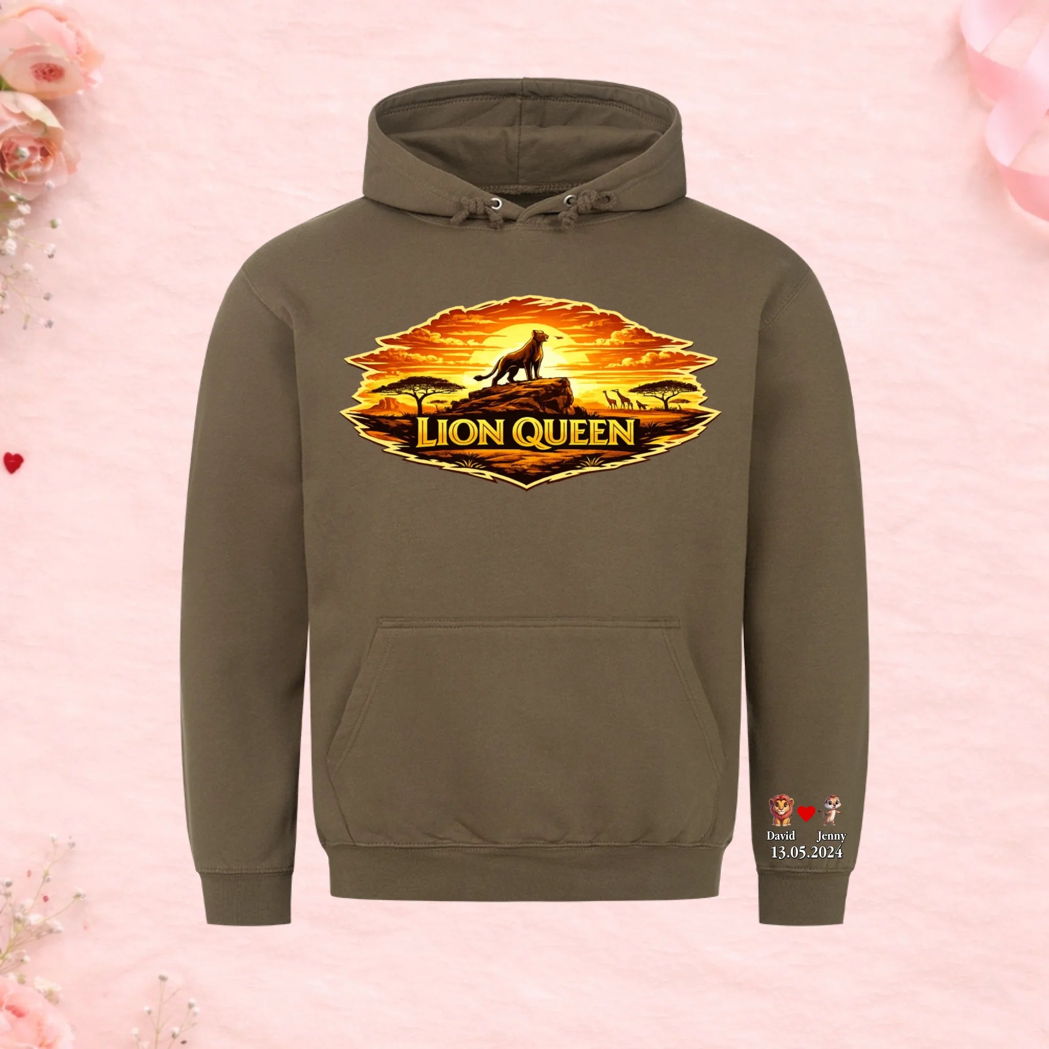 Lion Queen - Premium Hoodie (personalisierbar)