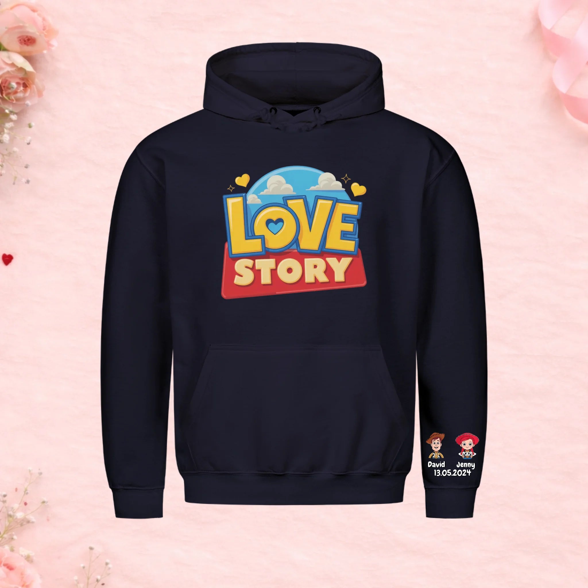 Love Story - Premium Hoodie (personalisierbar)