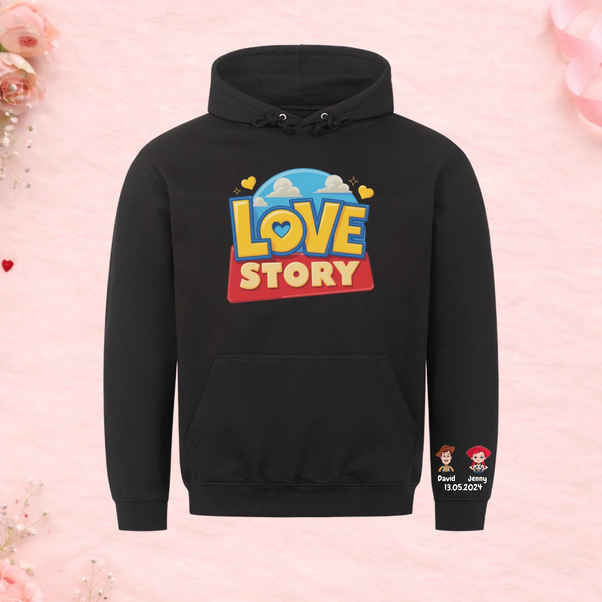 Love Story - Premium Hoodie (personalisierbar)
