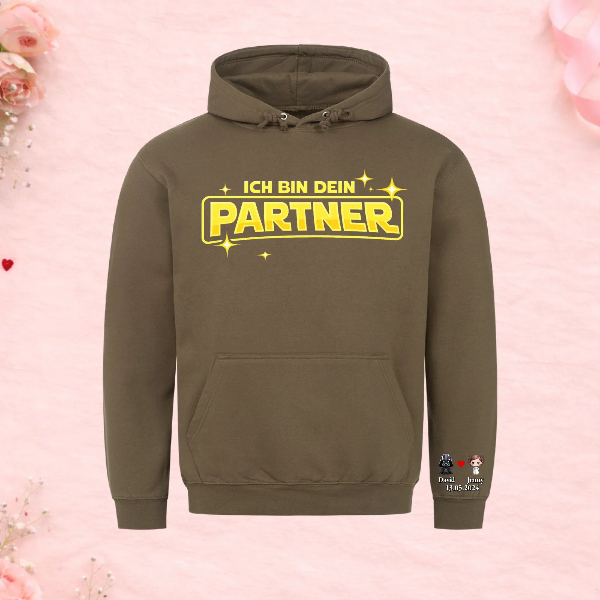 Ich bin dein Partner- Premium Hoodie (personalisierbar)