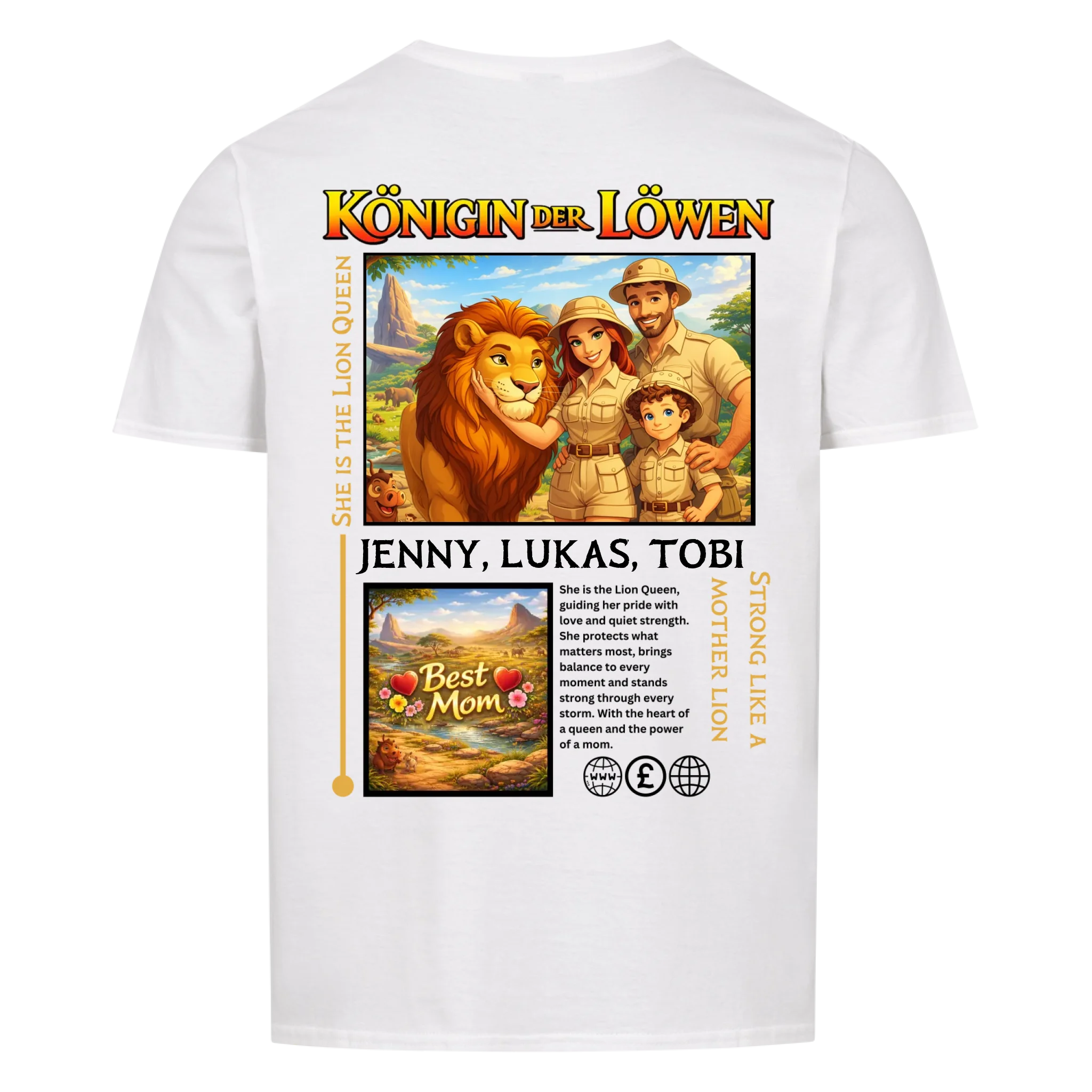 KÖNIGIN DER LÖWEN - personalisierbar