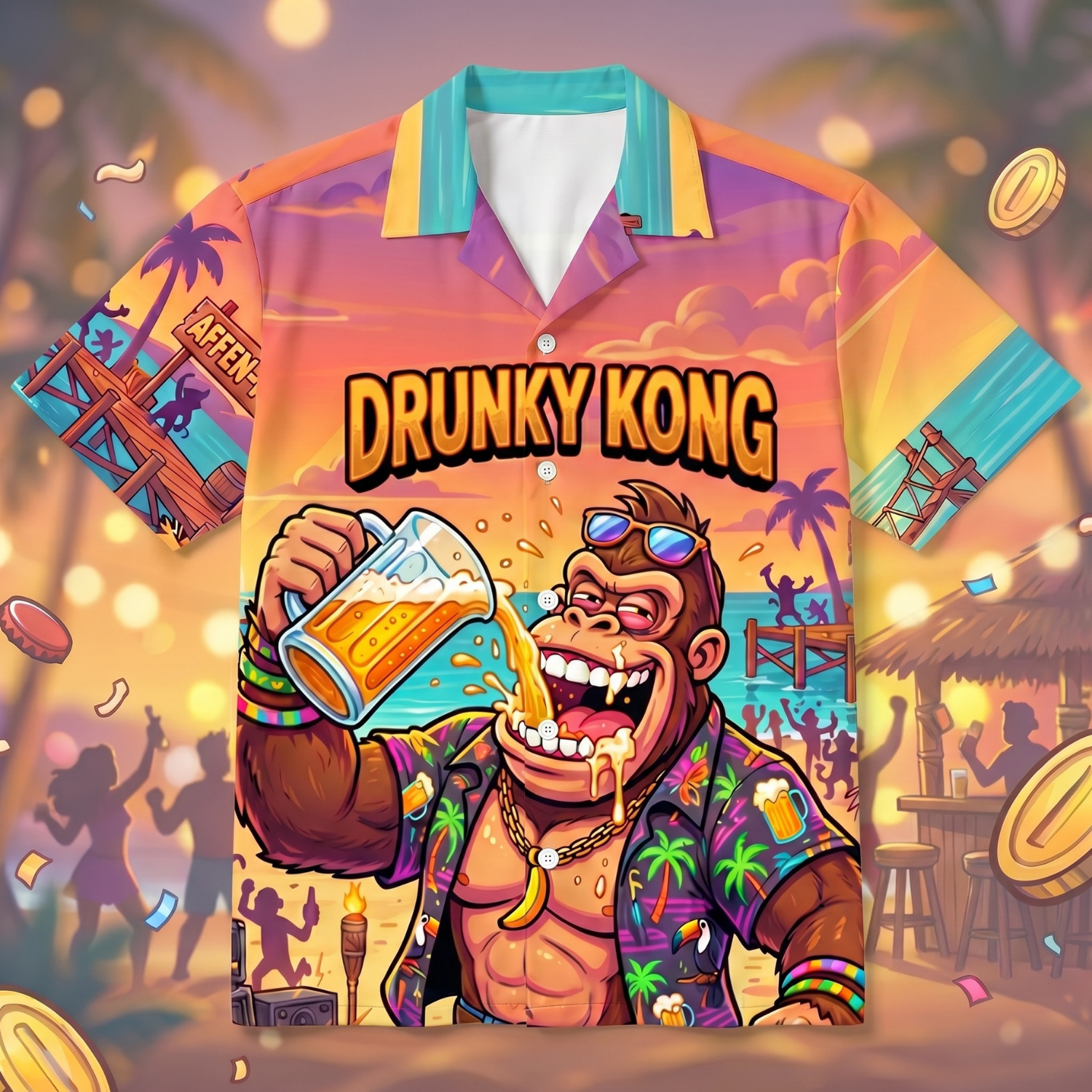 DRUNKY KONG - Hawaiihemd